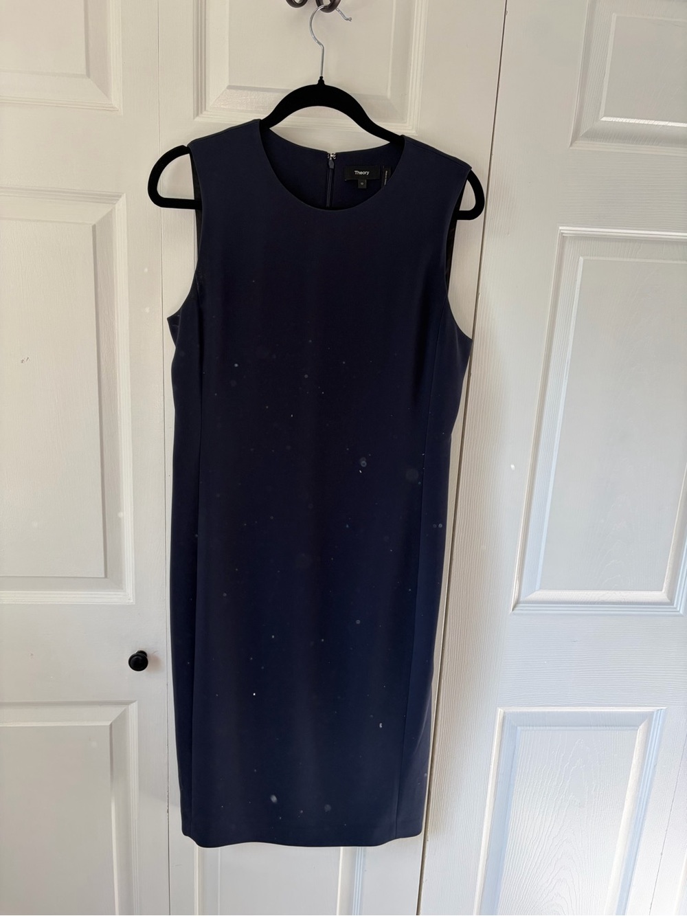 Theory Navy Sleeveless Midi Dress
